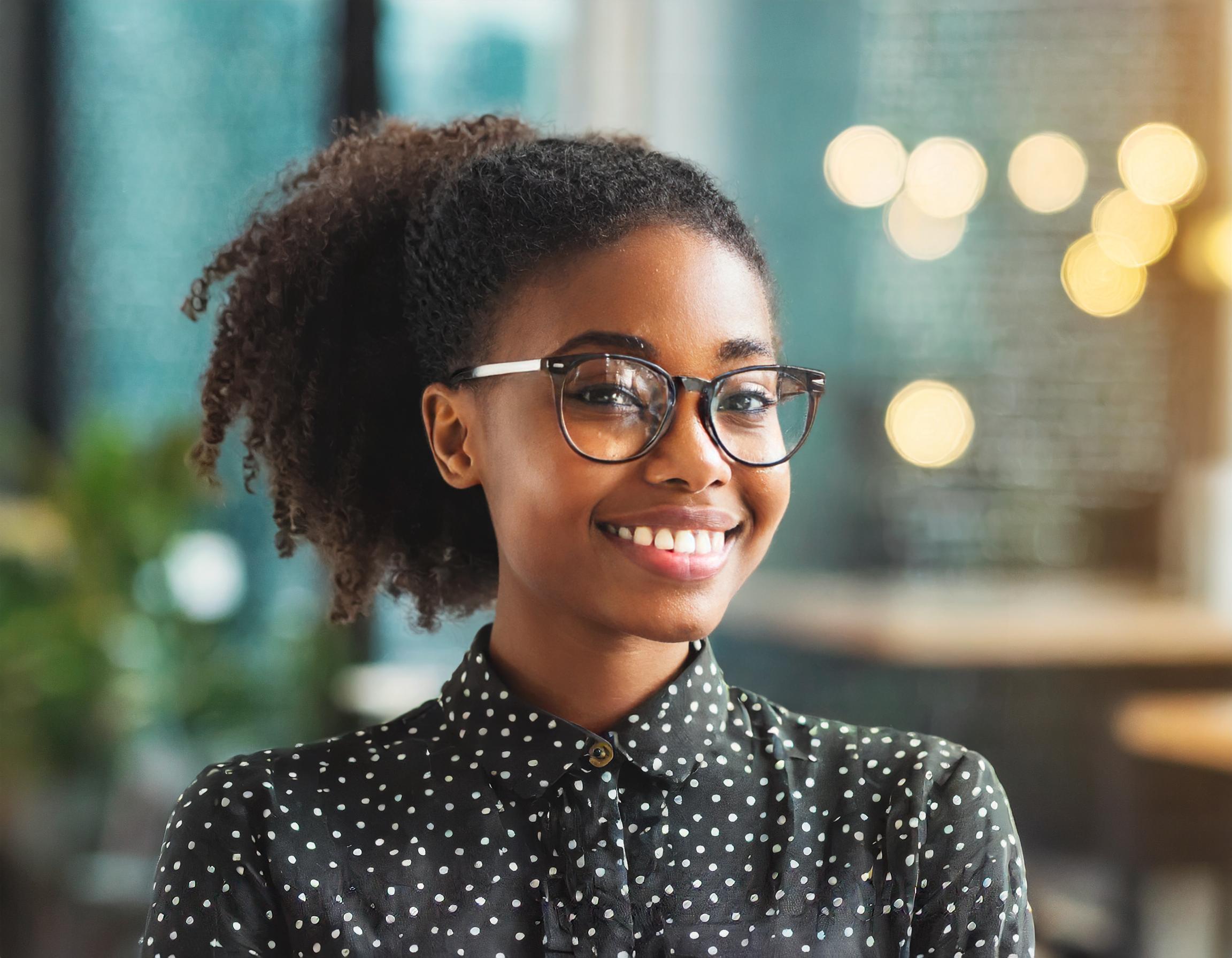 Glückliche Person, positive Atmosphäre