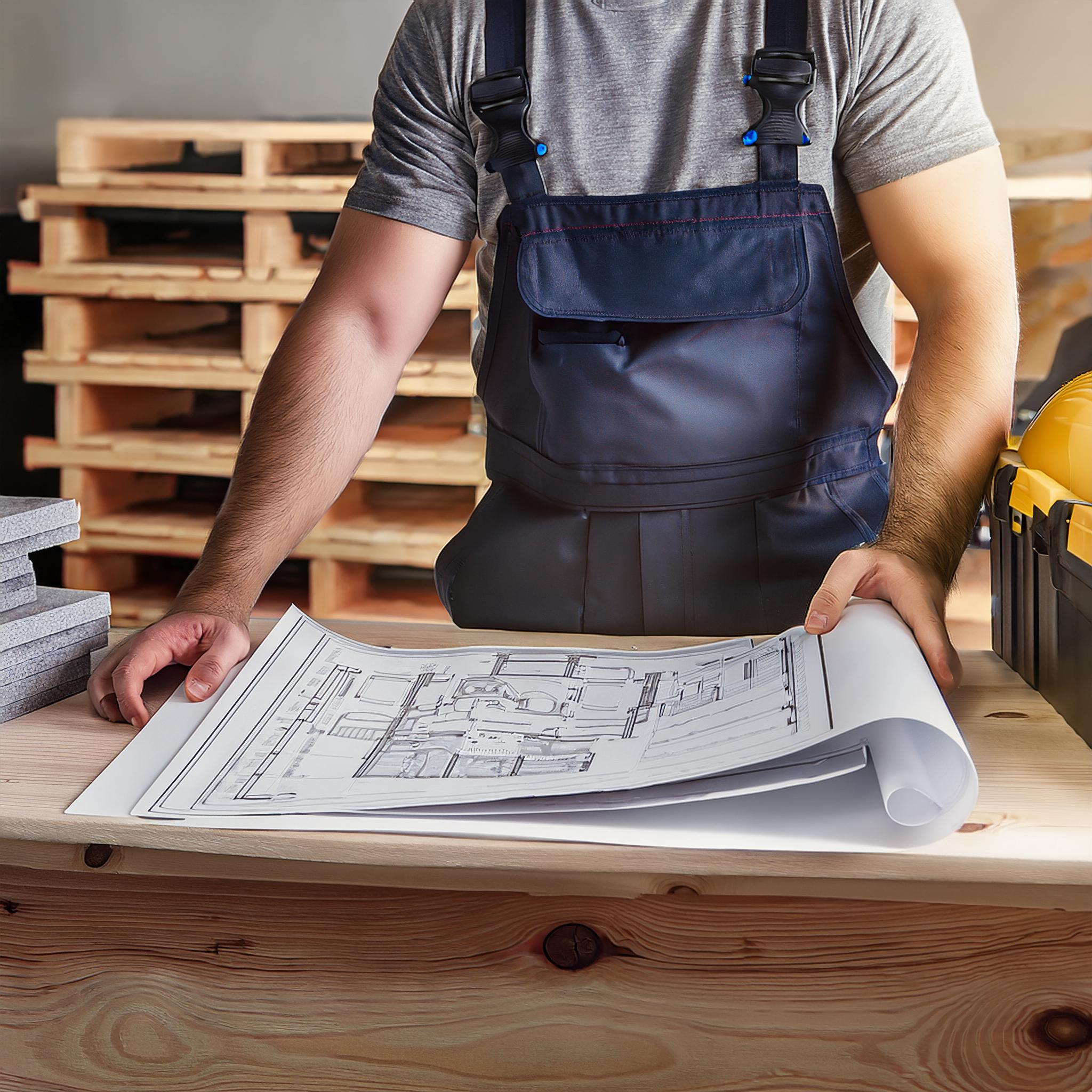 Innenarchitekt bei der Präsentation